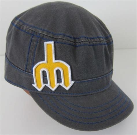 Retro SEATTLE MARINERS Trident Logo MLB BASEBALL HAT Cadet Women's Cap ONE SIZE | eBay