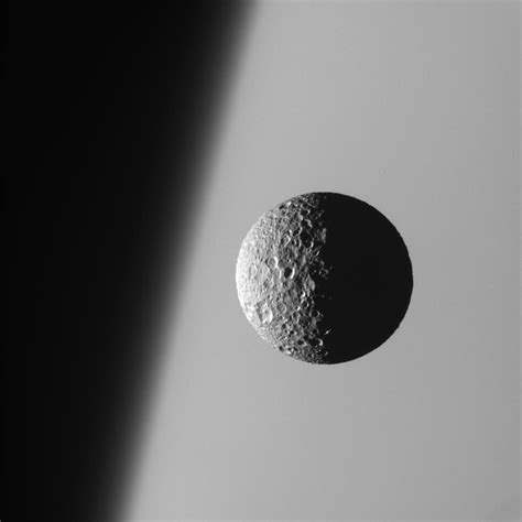 astronomyblog: Saturn moon, Mimas, captured by...