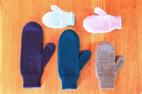 Easy Mitten Knitting Pattern For Beginners - Knitting Patterns