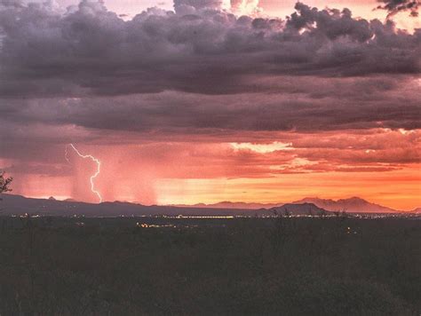 Arizona Monsoon Lightning, Arizona Sunset Print Desert Monsoon Print ...