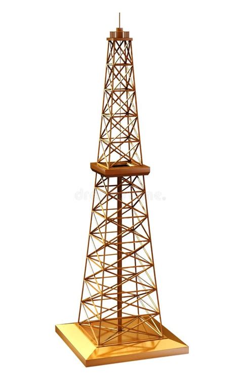 Oil rig model stock illustration. Illustration of fuel - 25469602