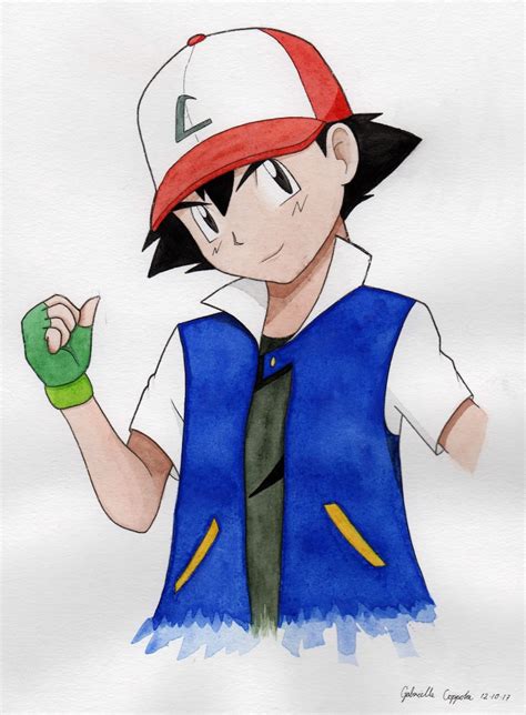 Ash Ketchum Original Pokemon Fan Art, Unique Style, Classic Anime and Manga - Etsy