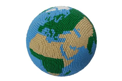 LEGO Earth Globe | Globe built of LEGO bricks. | Lasse Vestergård | Flickr