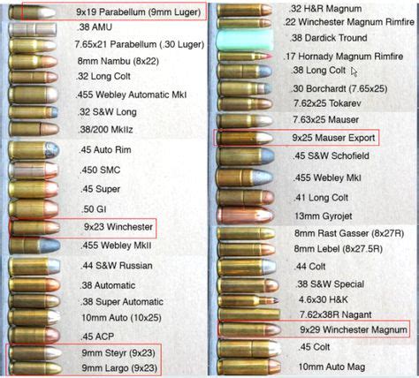 Ammo chart