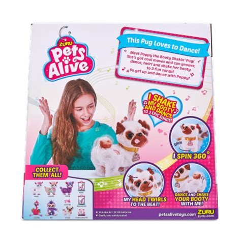 Zuru Pets Alive™ Poppy Booty Shakin Pug Plush Toy, 1 ct - Smith’s Food and Drug