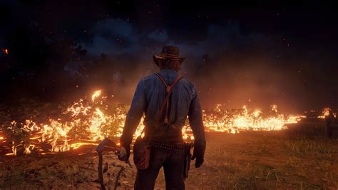 Arthur Morgan Fire Red Dead Redemption 4K HD Red Dead Redemption 2 ...