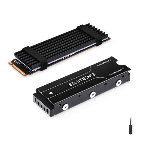 Buy ELUTENG M.2 SSD NVMe Heatsink for PS5 Computer PC with 4 Thermal Silicone Pad Aluminum ...