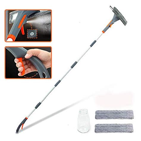 LOMIDA Extendable Window Squeegee with Spray, 3 in 1 Window Squeegee ...