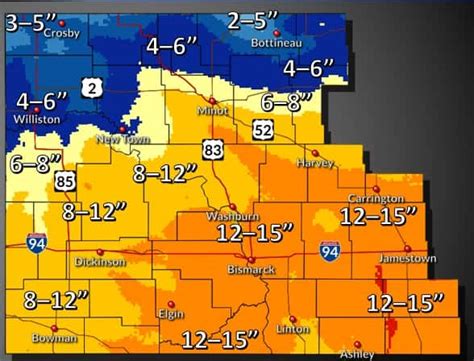 Blizzard Bringing Upwards of 15 Inches of Snow to North Dakota | News ...