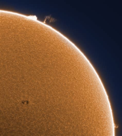 A sunspot just formed on the surface of the sun a few minutes ago and I ...