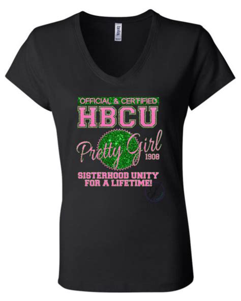 Black HBCU Pretty Girl Glitter Shirt HBcu AKA HBcu Pride | Etsy