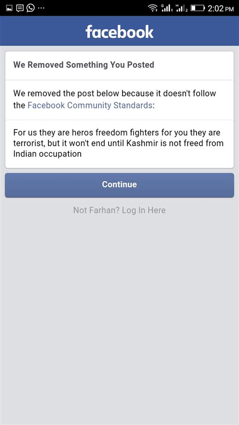 Commenting pro Kashmir is against Facebook community standards - INCPak