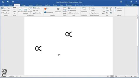 How to type Proportional To symbol in Word - YouTube