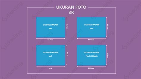 Ukuran Foto 3R dalam cm, mm, inci & pixel dan Cara Cetak