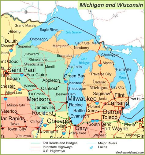 Map Of Michigan And Wisconsin Border – Interactive Map