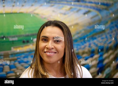 Marta soccer player portrait at Maracanã Stadium background. Marta ...