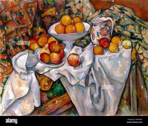 Paul Cézanne, Apples and Oranges, still life painting, 1895-1900 Stock Photo - Alamy