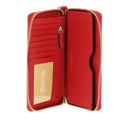 MICHAEL Michael Kors Leather Wallet Women in Red - Lyst