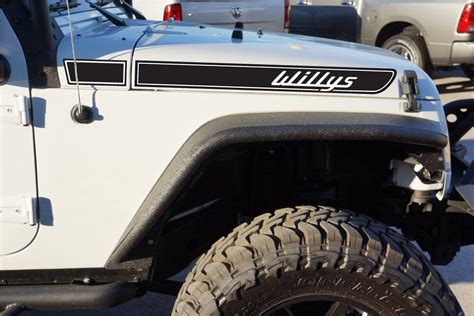 Jeep Willys Retro Hood Decals for Wrangler JK | Jeep sahara, Jeep ...