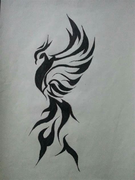 Tribal Phoenix | Hope tattoo, Tribal drawings, Tattoo drawings