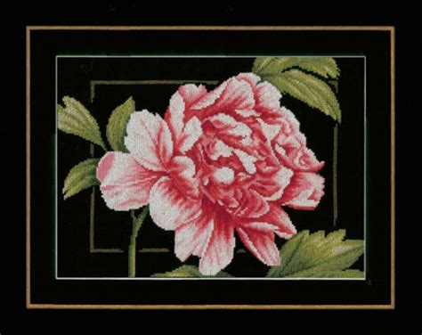 Lanarte Counted Cross Stitch Kit Pink Rose PN-0155749 Vervaco | Etsy UK | Cross stitch rose ...