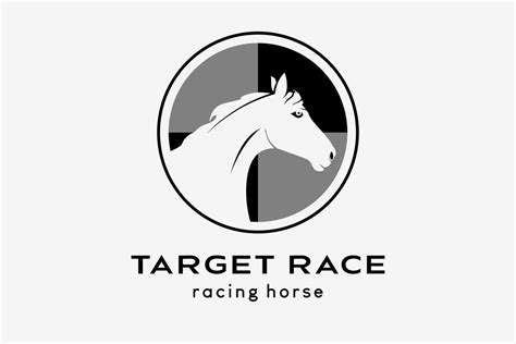 Racehorse or racing horse logo design, horse head silhouette on black ...