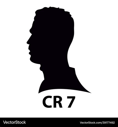 Cristiano ronaldo silhouette the can be used Vector Image