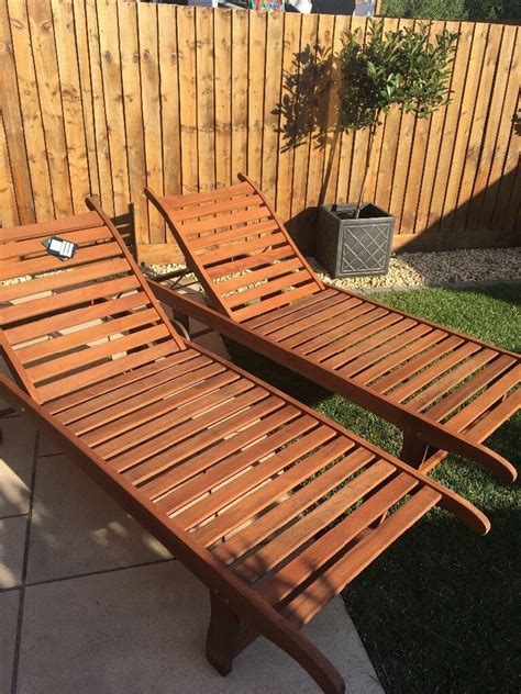 Two Wooden Sun loungers | in Bassaleg, Newport | Gumtree