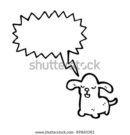 yapping little dog cartoon character - stock vector