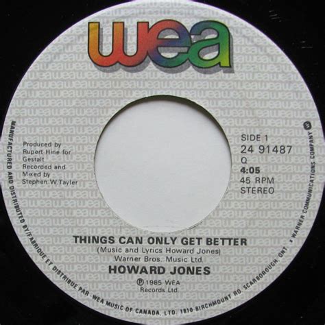 Howard Jones - Things Can Only Get Better (1985, Vinyl) | Discogs