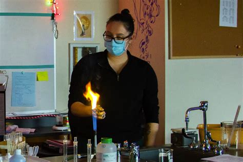 Woodland High School science teacher uses explosive experiments to engage students in a remote ...