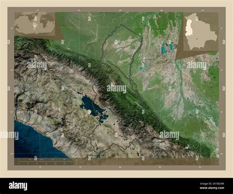 La Paz, departamento de Bolivia. Mapa satelital de alta resolución. Ubicaciones de las ...