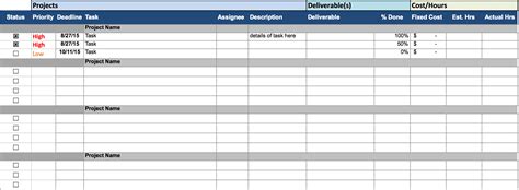 Task Tracking Spreadsheet Template — excelxo.com