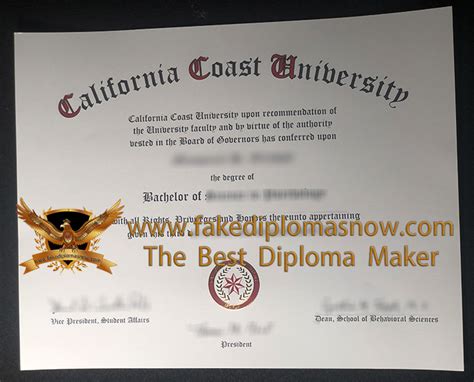 Purchase a fake California Coast University diploma, Order a CCU degree