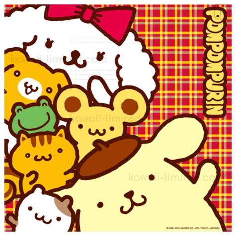 Japan Sanrio Handkerchief - Pompompurin : Friends | Kawaii Limited