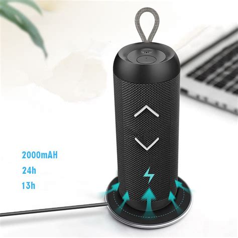 2021 New Wireless Charging Waterproof Fabric Bluetooth Speaker TWS To ...