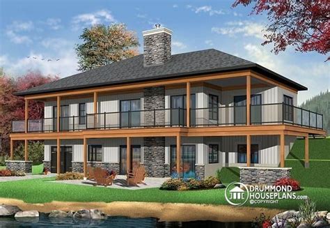 Unique Lakefront House Plans with Walkout Basement - New Home Plans Design