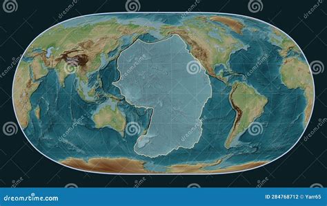 Pacific Tectonic Plate. Wiki. Natural Earth II. Stock Illustration ...