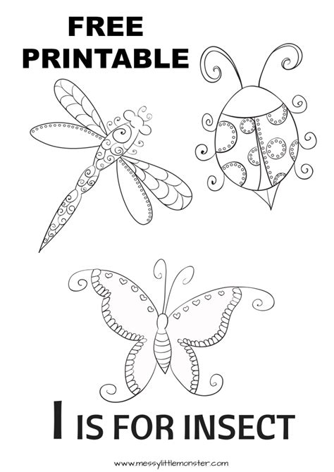 Free Printable Bug Coloring Sheets - Printable Form, Templates and Letter