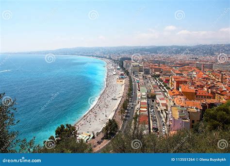 Nice aerial view, France stock photo. Image of historical - 113551264