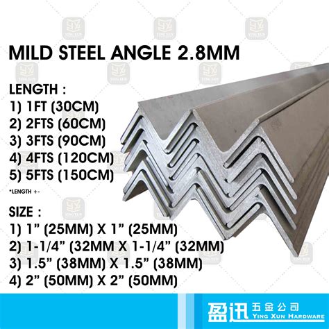 Steel Angle Bar Sizes