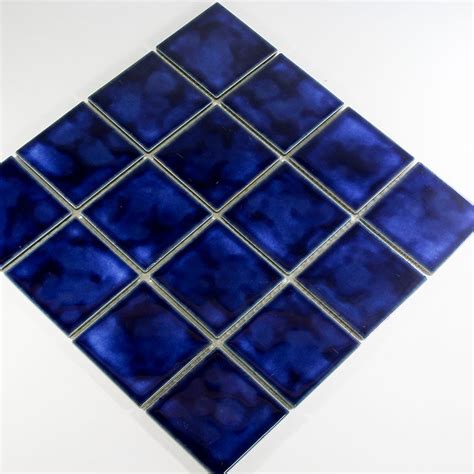 3x3 Cobalt Ocean Blue Pool Mosaic Tile – Cemento Collection