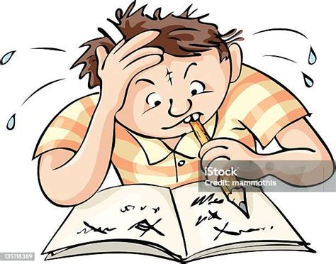 Difficult Task Stock Illustration - Download Image Now - Child, Concentration, Effort - iStock