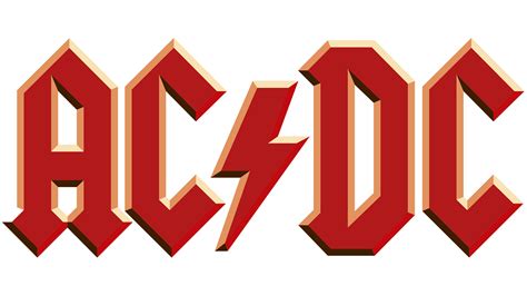 ACDC Logo Red transparent PNG - StickPNG
