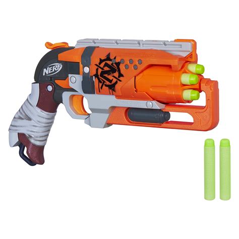 Nerf Zombie Strike Hammershot Blaster with 5 Nerf Zombie Strike Darts ...