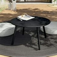 Grand Patio Round Coffee Side Table With Handle Small Steel End Table for Outdoor & Indoor ...