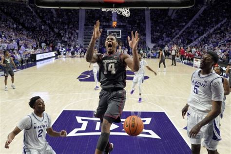 Jalon Moore scores 23 as No. 23 Oklahoma pulls away from cold-shooting K-State, 73-53 | AP News