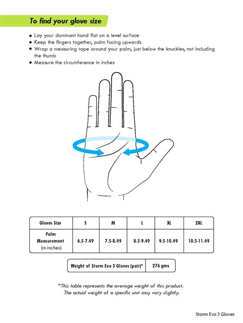 Size Charts for Riding Gloves - Riders Junction