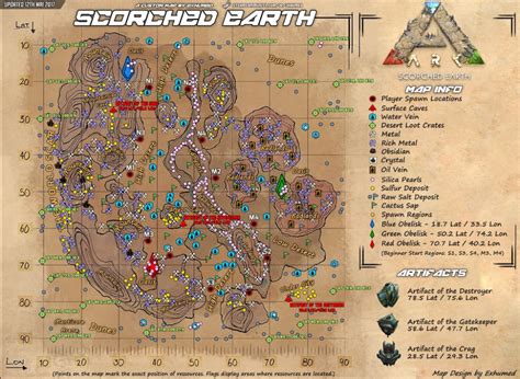 Ark Survival Evolved Scorched Earth Map - Subway Map