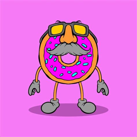 Premium Vector | Joke donut cartoon